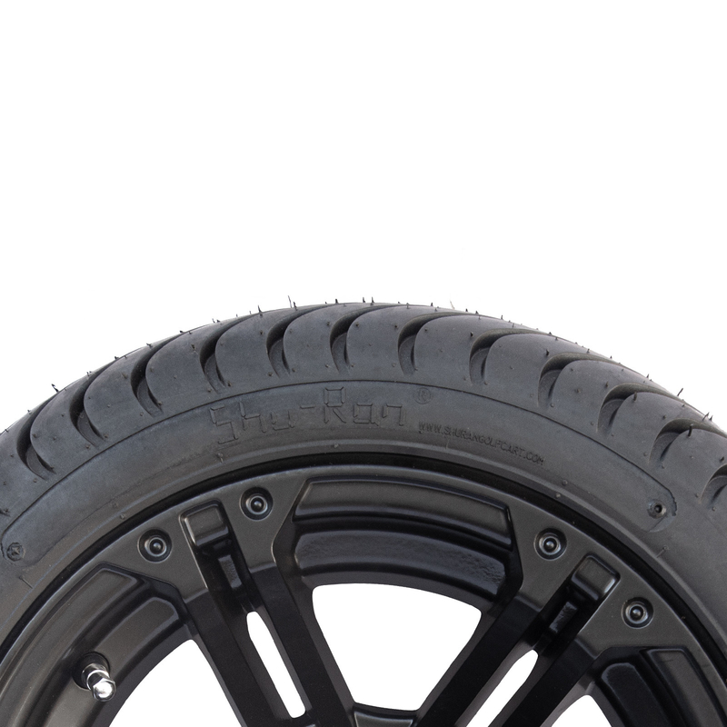 12x7 μαύρη ρόδα Combo 101,6 PCD μικρής ακτινοβολίας Combo 215/35-12 ροδών ροδών κάρρων γκολφ μεταλλινών