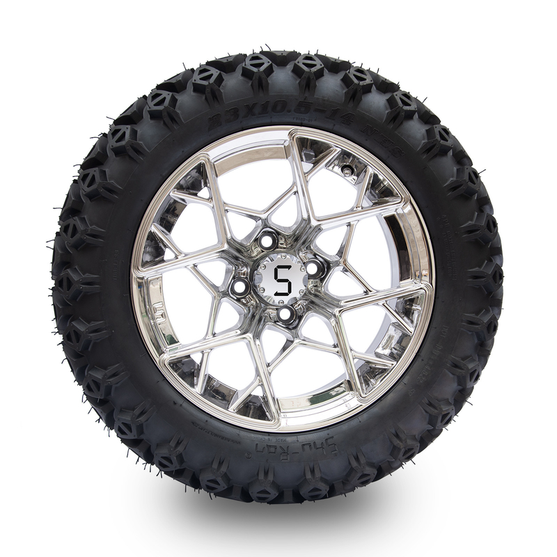 Shu-Ran Golf Cart Warrior 23x10.5-14 Γκολφ Καρότσι Όλα τα ελαστικά έδαφος και 14 ίντσες χρωμικά ελατήρια