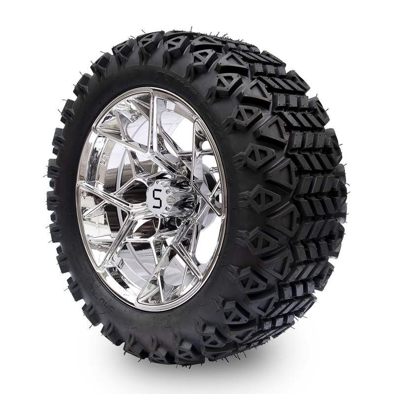 Shu-Ran Golf Cart Warrior 23x10.5-14 Γκολφ Καρότσι Όλα τα ελαστικά έδαφος και 14 ίντσες χρωμικά ελατήρια