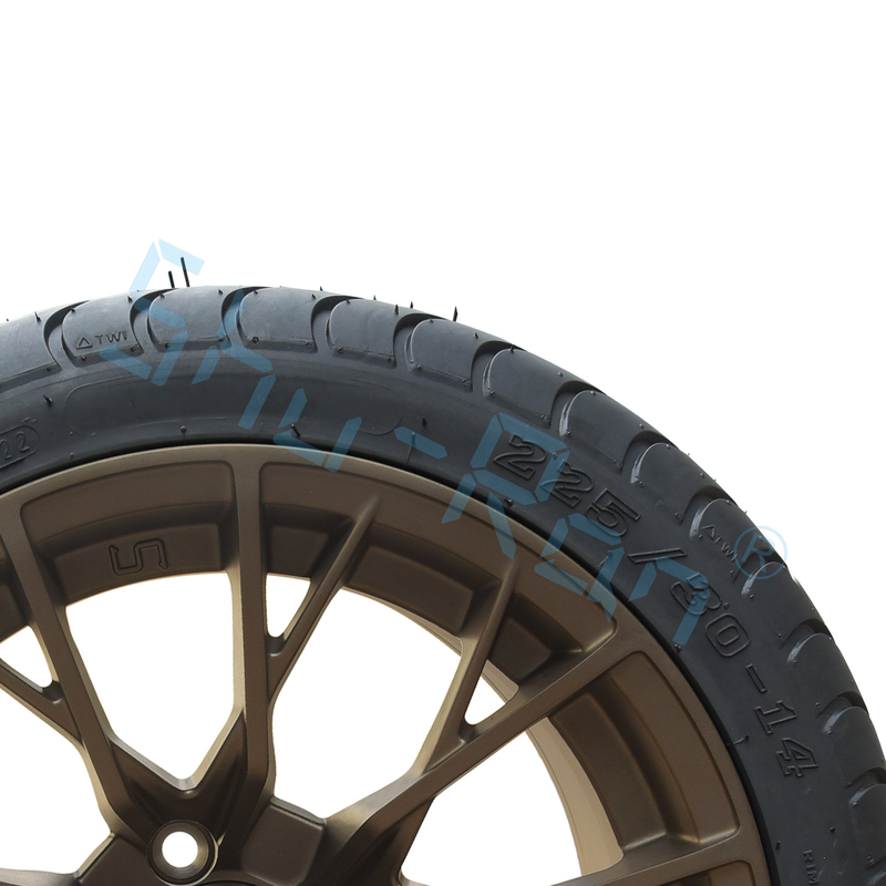 Προσαρμοσμένα 14' Bronze Wheels, 225/30-14 Street DOT Εγκριθείσες Δοκιμές για Golf Cart ATV