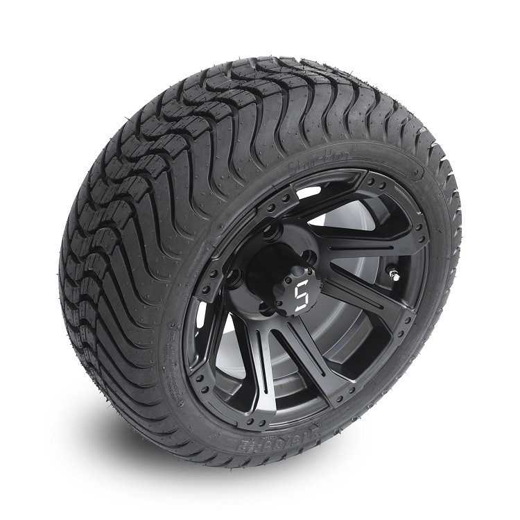 Το κάρρο γκολφ μαύρες ρόδες και 215/35-12 ρόδες 4x4 μεταλλινών 12 ιντσών οδών αμπαρώνει το ΣΗΜΕΊΟ σχεδίων που εκτιμάται