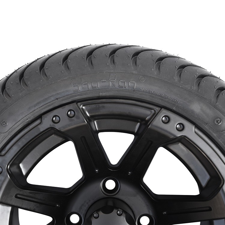 Το κάρρο γκολφ μαύρες ρόδες και 215/35-12 ρόδες 4x4 μεταλλινών 12 ιντσών οδών αμπαρώνει το ΣΗΜΕΊΟ σχεδίων που εκτιμάται