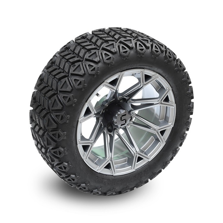 14 γκολφ κάρρων ίντσες ροδών Gunmetal και ρόδες Combo 4 μεγάλης ακτινοβολίας 22*10-14 ανελκυστήρας ΠΤΥΧΏΝ που απαιτείται