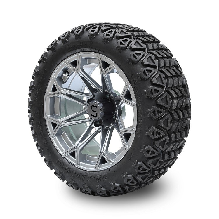 14 γκολφ κάρρων ίντσες ροδών Gunmetal και ρόδες Combo 4 μεγάλης ακτινοβολίας 22*10-14 ανελκυστήρας ΠΤΥΧΏΝ που απαιτείται