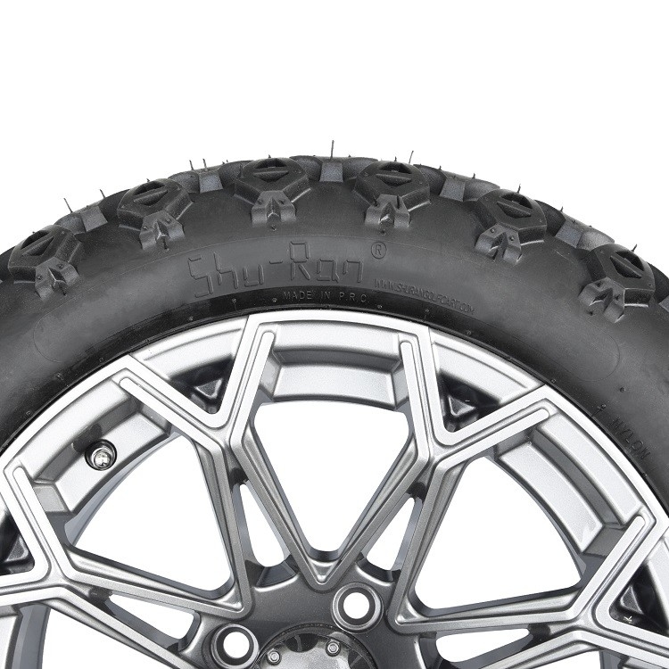 14 γκολφ κάρρων ίντσες ροδών Gunmetal και ρόδες Combo 4 μεγάλης ακτινοβολίας 22*10-14 ανελκυστήρας ΠΤΥΧΏΝ που απαιτείται