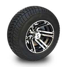 10' Rim Golf Cart και 205/50-10 DOT Street Tire Assembly - Εργασμένο / Λάμψη Μαύρο
