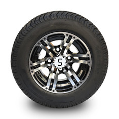 10' Rim Golf Cart και 205/50-10 DOT Street Tire Assembly - Εργασμένο / Λάμψη Μαύρο