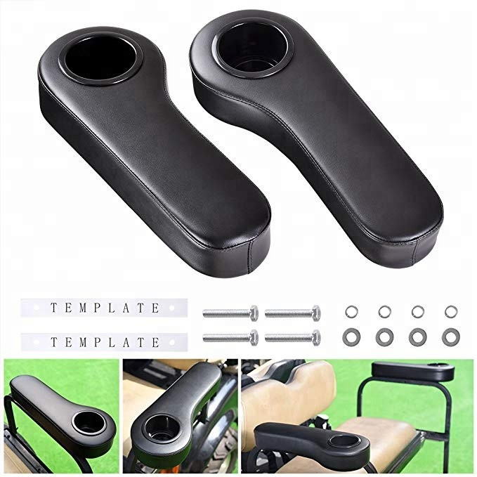Armrest κάρρων γκολφ για την οπίσθια εξάρτηση καθισμάτων κάρρων γκολφ, υπόλοιπο βραχιόνων με τον κάτοχο φλυτζανιών καμία διάτρηση που απαιτείται